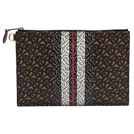 Burberry Pochette e clutch in tela monogrammata a righe