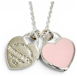 Collana con pendente Tiffany & Co. Return to Pink Double Heart Tag