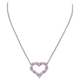 Tiffany & Co. Collana Cuore Zaffiri Rosa e Diamanti