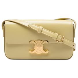 Borsa a tracolla Celine Yellow Shiny Calfskin Triomphe Claude - Céline