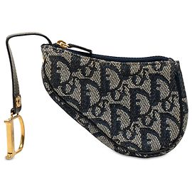 Dior Blue Diorissimo Trotter Saddle Coin Pouch