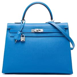 Hermès Blue Epsom Kelly II Sellier 35