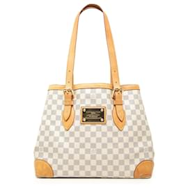 Louis Vuitton White Damier Azur Hampstead MM