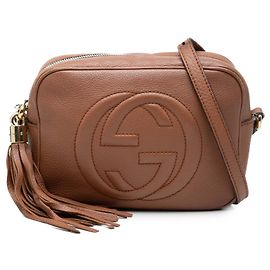 Borsa a tracolla Gucci Soho Disco in pelle di vitello marrone