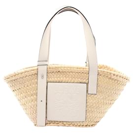 Borsa Tote LOEWE Beige Small Raffia Anagram