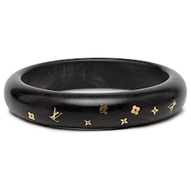 Brazalete Sylvania en madera de tigre monograma negro Louis Vuitton en latón