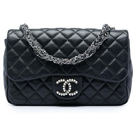 Chanel Black Medium Quilted Lambskin Westminster Pearl Flap