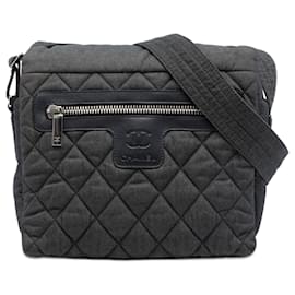Bolso bandolera Chanel Black Small Quilted Denim Coco Cocoon