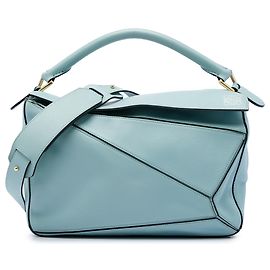 LOEWE Blue Medium Calfskin Puzzle Satchel Tasche