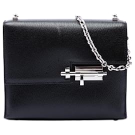 Hermès Black Mini Chevre Mysore Verrou Chaine