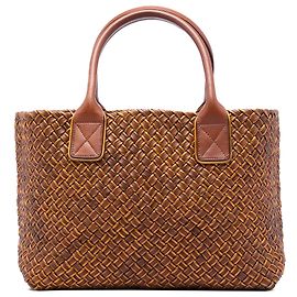 Bottega Veneta Cabat Tote Intreccio aus metallischem Lammleder Limited Edition Braun