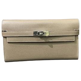 Portefeuille Kelly Hermès en cuir Epsom