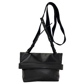Borsa a tracolla in pelle nera Bottega Veneta
