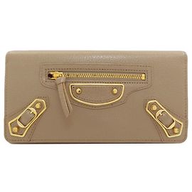 Cartera Larga Balenciaga Classic Metallic Edge Money