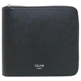 Céline Celine Black Leather Bi-fold Wallet