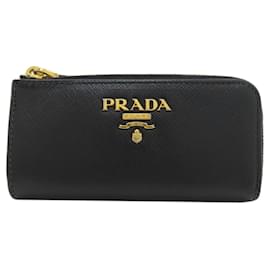 Prada Logo Schlüsselcase aus Saffiano-Leder