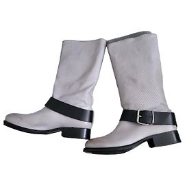 Autre Marque Botas Marithé François Girbaud de media caña en cuero gris