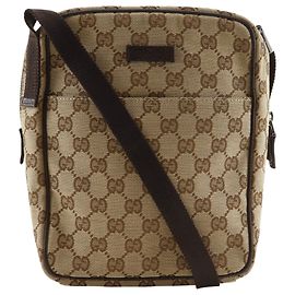 Borsa a tracolla Gucci in tela GG marrone