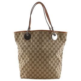 Borsa Tote Gucci in tela GG beige
