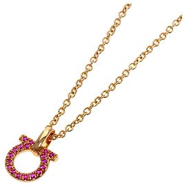 Collana Salvatore Ferragamo Gancini in zaffiri rosa