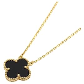 Van Cleef & Arpels Vintage Alhambra Onyx Necklace