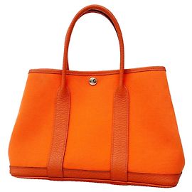 Hermès Bolsa Hermes Garden TPM Toile Officier Sanguine