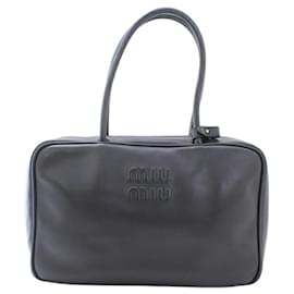 Borsa Boston Miu Miu Bow Bag Large in pelle nera