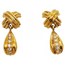 Orecchini a lobo in diamante e oro giallo 18K di Tiffany & Co.