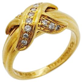Anillo de alianza en oro amarillo de 18K y diamantes Tiffany & Co.