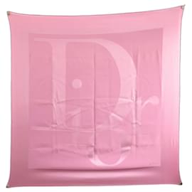 NEUER CHRISTIAN DIOR SEIDENSCHAL ROSA 90 LOGO DIOR