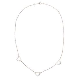 Colíar Elsa Peretti Triple Open Heart em prata de lei Tiffany & Co.