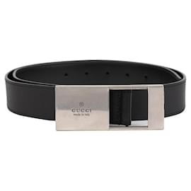 Cintura Gucci Placca in pelle nera
