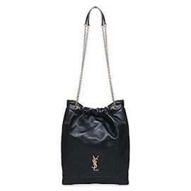 Saint Laurent Lammfell Tasche Schwarz
