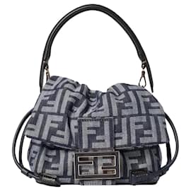Fendi Piccola borsa baguette in denim