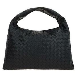 Bottega Veneta Small Hop Borsa a mano nera in pelle