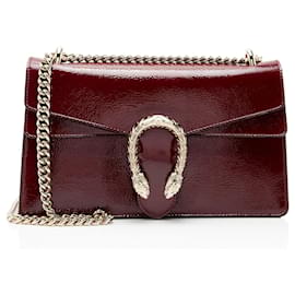 Borsa a tracolla Dionysus media in pelle verniciata increspata Gucci