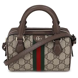 Borsa Boston Mini Gucci Marrone Beige