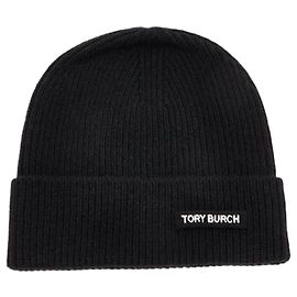 Tory Burch Strickmütze aus Wolle in Schwarz