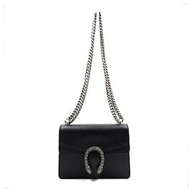Gucci Mini borsa a tracolla con catena Dionysus e crossbody Nero