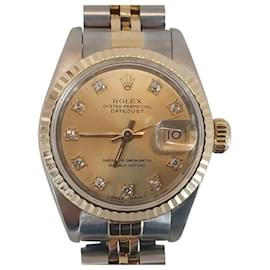 Rolex Datejust Diamond Champagne Gold Combi Damenuhr