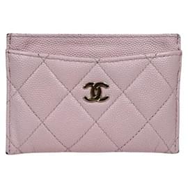 Chanel Tarjetero Classic Caviar Rosa