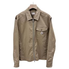 Moncler Gabardine-Baumwolljacke Beige