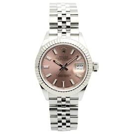 Datejust Pink Dial Salmon Dial Ladies Steel Watch - Rolex