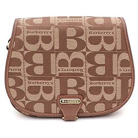 Burberry Canvas Logo Shoulder Bag and Crossbody Bag