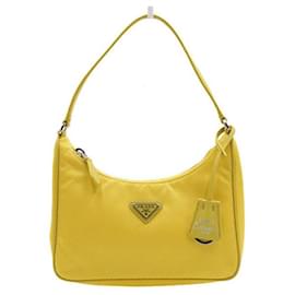 Re-Edition Hobo Tote Bag aus Nylon in Gelb - Prada