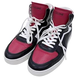 Sneakers high-top in pelle rosso - Céline