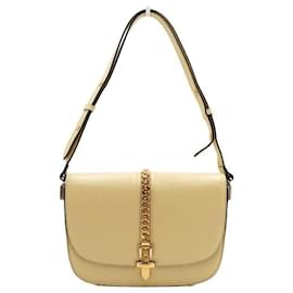 Borsa a tracolla e crossbody Sylvie in pelle oro da donna - Gucci
