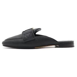 Louis Vuitton Mule Capri con schiena aperta in pelle di vitello granulata nera