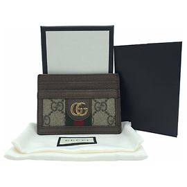 Gucci Tarjetero de lona GG Supreme Ophidia