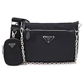 Borsa a Spalla con Catena e Crossbody - Prada